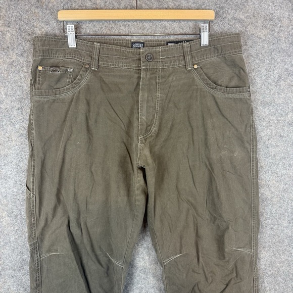 Kuhl Revolvr Pants Mens 38x32 Brown Outdoor Hiking Articulated Nylon Blend - Picture 3 of 11